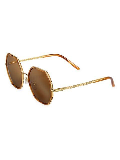 商品Tory Burch|55MM Geometric Sunglasses,价格¥1376,第4张图片详细描述