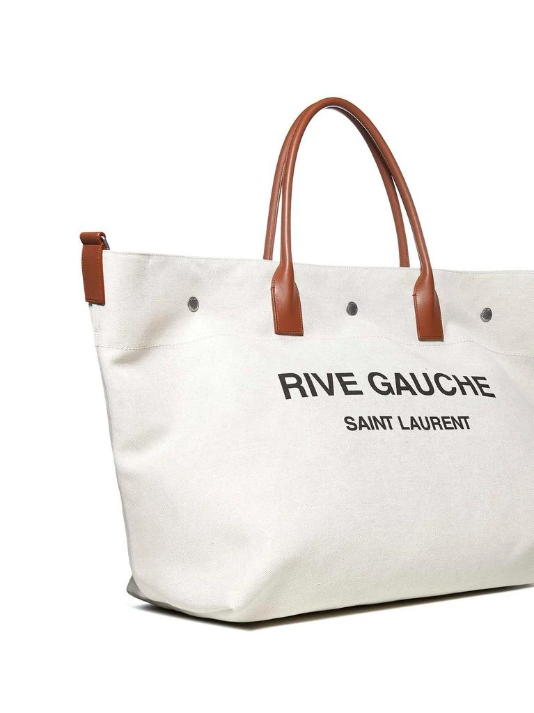 商品Yves Saint Laurent|Saint Laurent Rive Gauche Logo Printed Maxi Tote Bag,价格¥12881,第5张图片详细描述