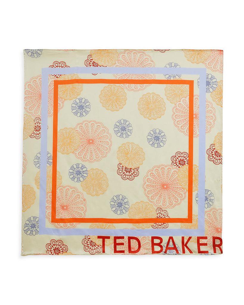 商品Ted Baker London|Saphura Summer Bloom Mandala Dot Silk Square Scarf,价格¥473,第1张图片