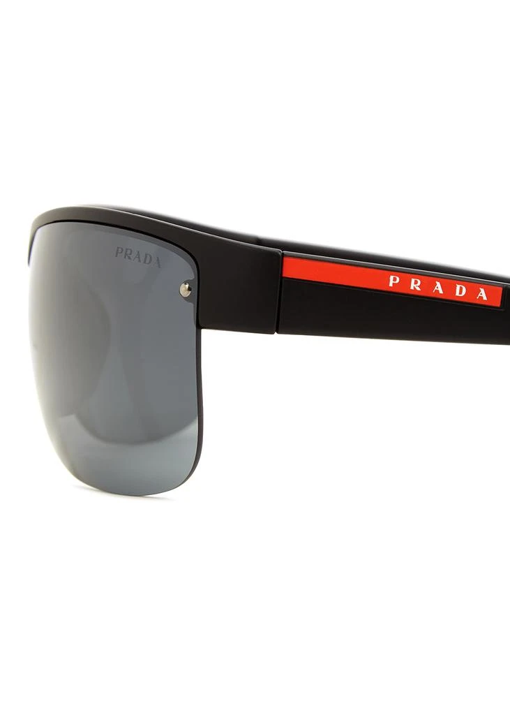 商品Prada|Matte black wrap-around sunglasses,价格¥1778,第3张图片详细描述