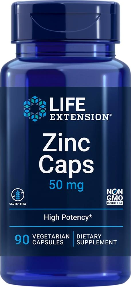 商品Life Extension|Life Extension Zinc, 90 - 50 mg (50 mg, 90 capsules, Vegetarian),价格¥49,第1张图片