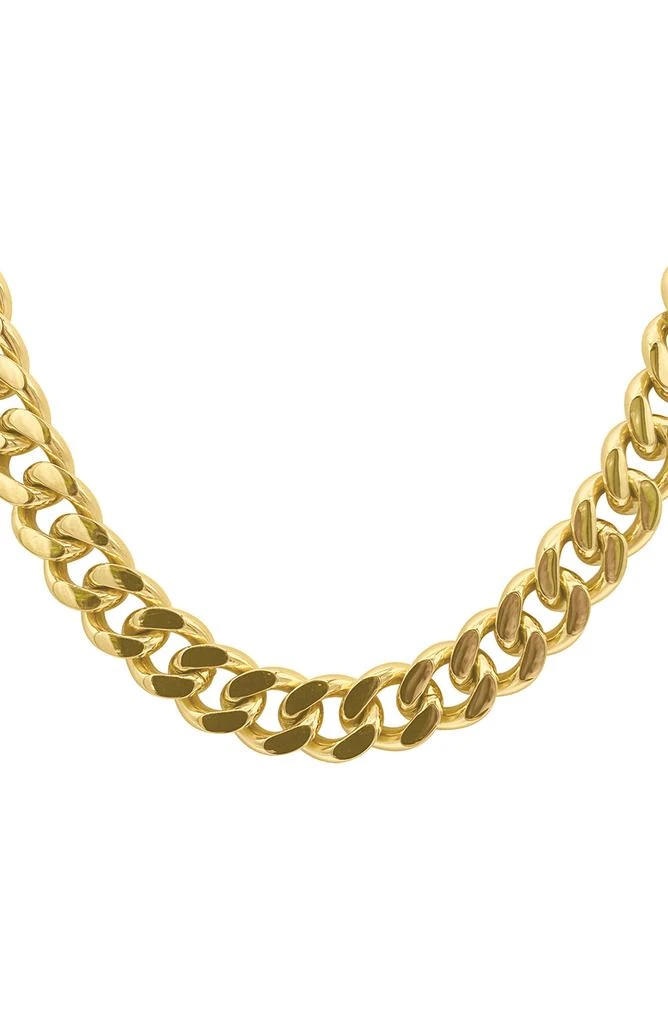 商品ADORNIA|Water Resistant 14K Gold Plated Curb Chain Necklace,价格¥263,第3张图片详细描述