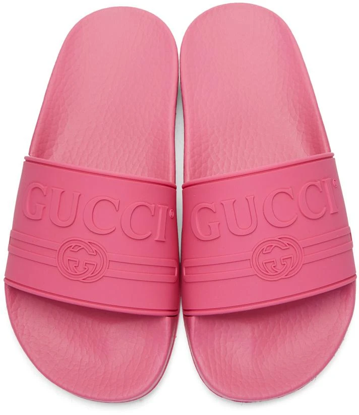 商品Gucci|Pink Pursuit Pool Slides,价格¥2278,第5张图片详细描述