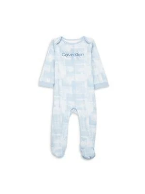 商品Calvin Klein|Baby Boy’s Cotton Logo Footie,价格¥171,第1张图片