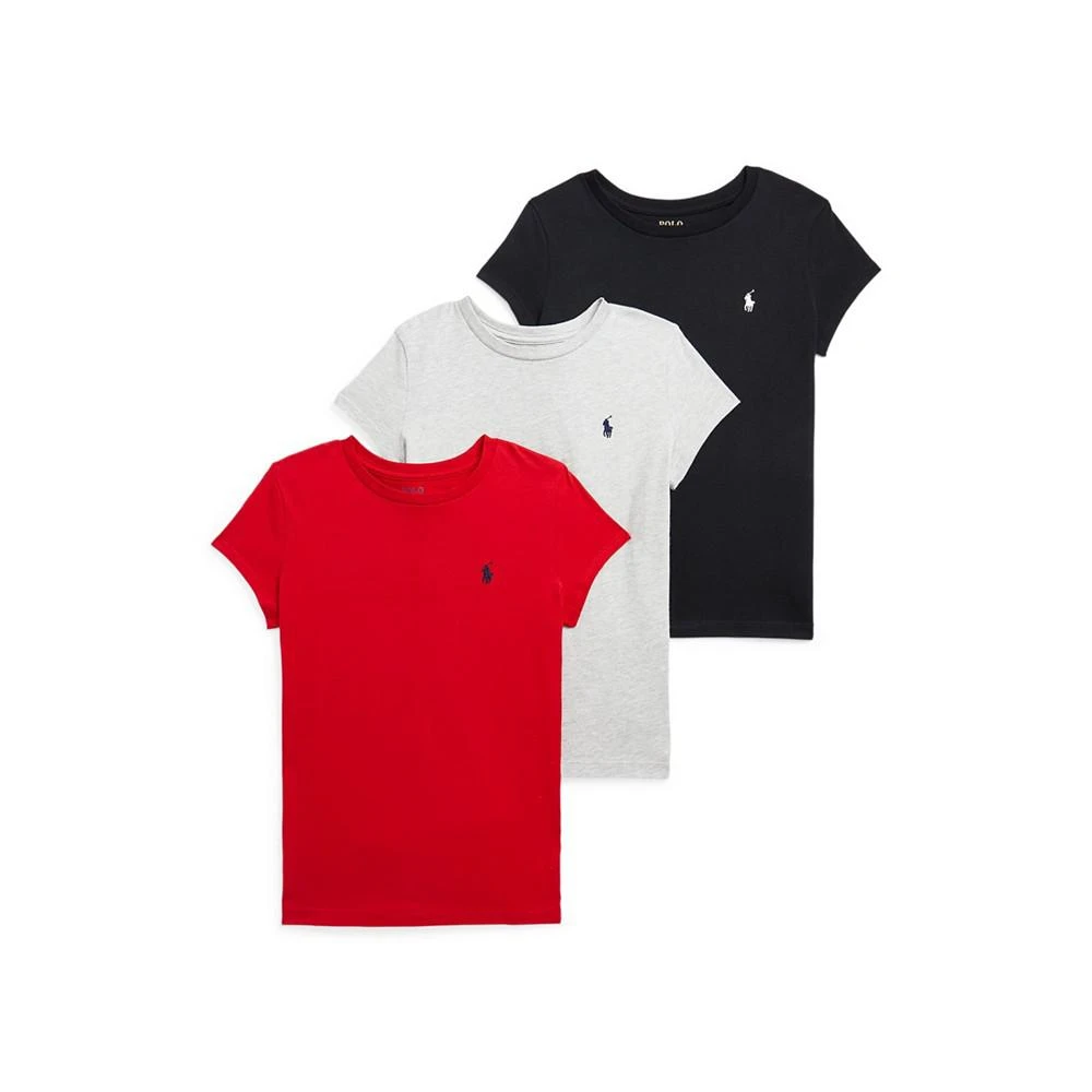 商品Ralph Lauren|Big Girls Jersey T-shirt, Pack of 3,价格¥160,第1张图片