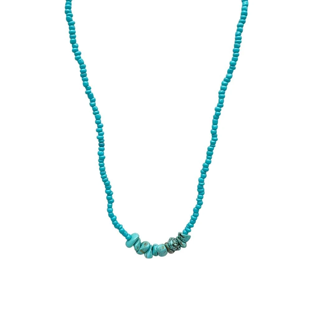 商品ADORNIA|14k Gold Plated Turquoise Beaded Necklace,价格¥422,第2张图片详细描述