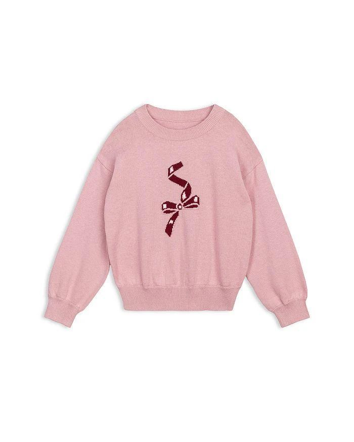 商品Miles The Label|Girls' Bow Intarsia Sweater - Little Kid, Big Kid,价格¥216,第1张图片