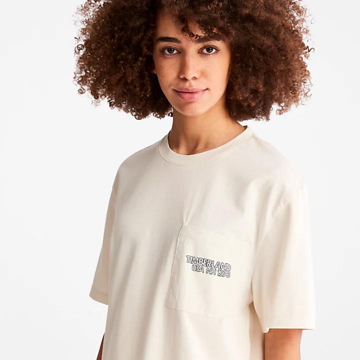 商品Timberland|TimberCHILL™ Pocket T-Shirt for Women in White,价格¥185,第7张图片详细描述