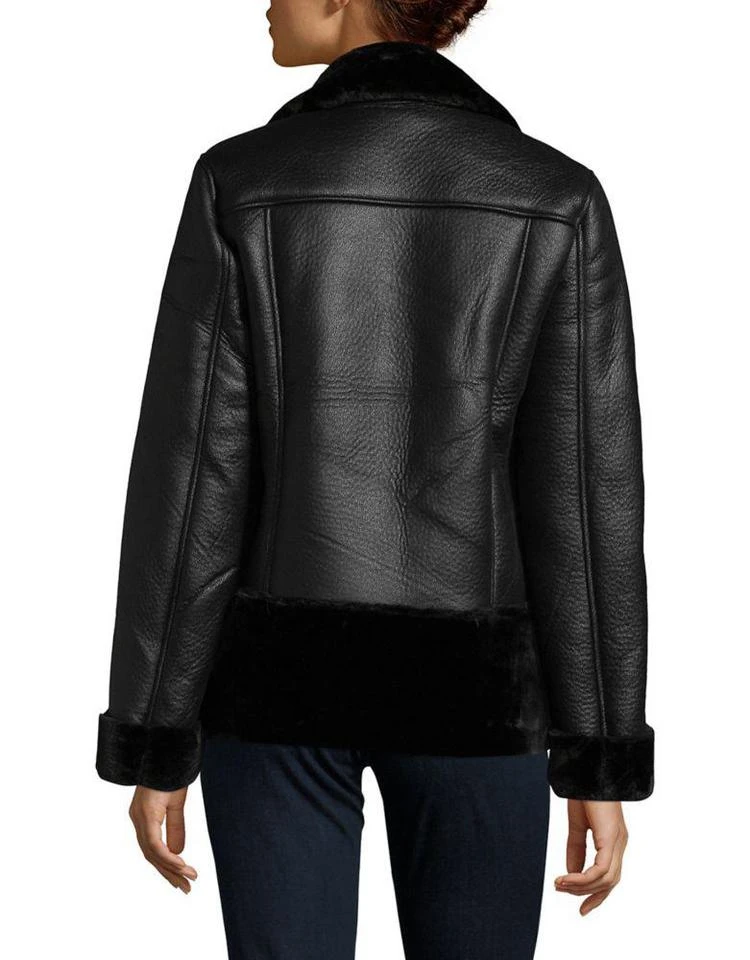 商品Miss Selfridge|Faux Shearling Biker Jacket,价格¥545,第3张图片详细描述