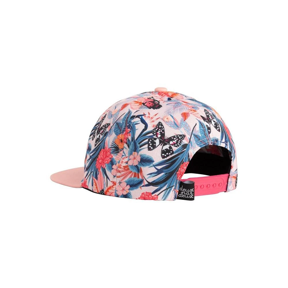 商品Deux par Deux|Baby Girl Printed Cap Pink & Blue Butterflies - Infant,价格¥201,第2张图片详细描述