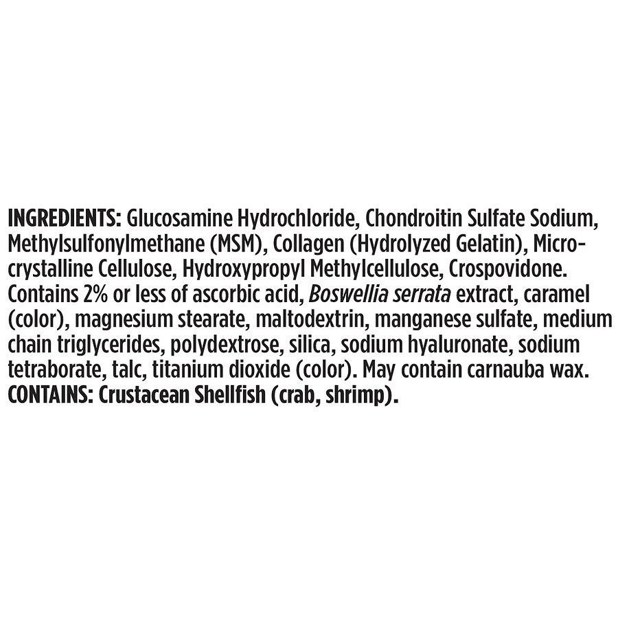商品Walgreens|Glucosamine HCl Chondroitin Sulfate Caplets Double Strength,价格¥245,第3张图片详细描述