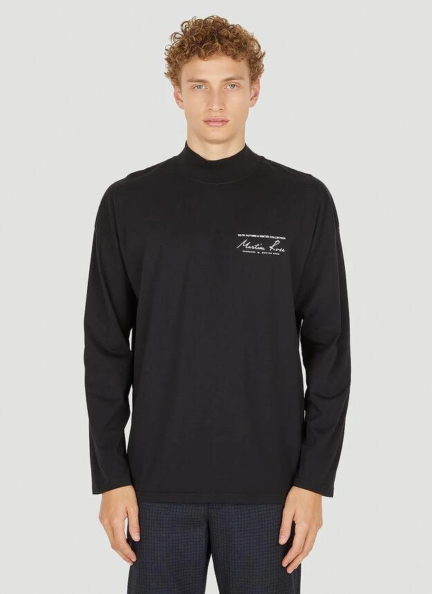 商品Martine Rose|Logo Print Long Sleeve T-Shirt in Black,价格¥1071,第1张图片