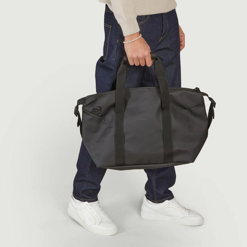 商品RAINS|Small weekend bag in coated canvas Black Rains,价格¥484,第3张图片详细描述