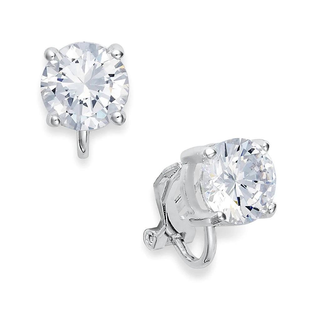 商品Ralph Lauren|Silver-Tone Cubic Zirconia Clip On Earrings,价格¥120,第1张图片