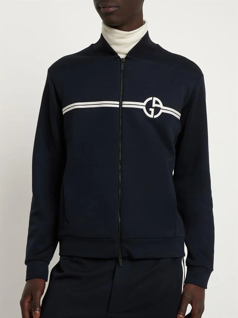 商品Giorgio Armani|Logo Knit Blouson Jacket,价格¥4798,第2张图片详细描述