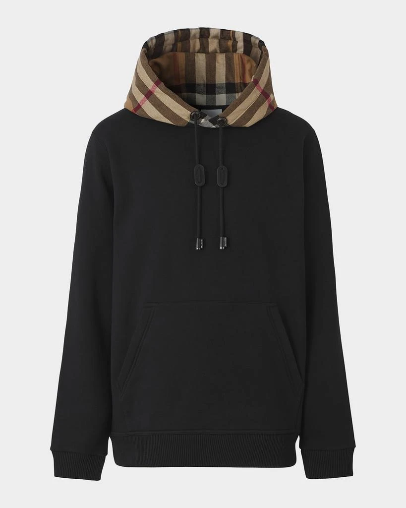 商品Burberry|Men's Check-Hood Pullover Sweatshirt,价格¥5710,第1张图片