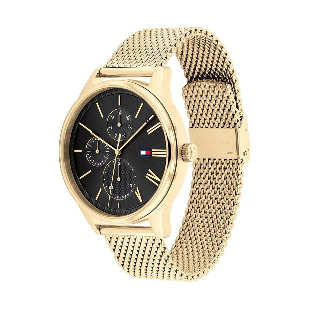 商品Tommy Hilfiger|Men'Gold-Tone Mesh Bracelet Watch 44mm,价格¥930,第3张图片详细描述