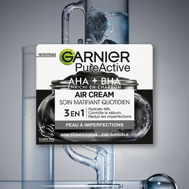Garnier卡尼尔竹炭3合1哑光面霜 50ml 控油保湿清洁细腻肌肤 商品