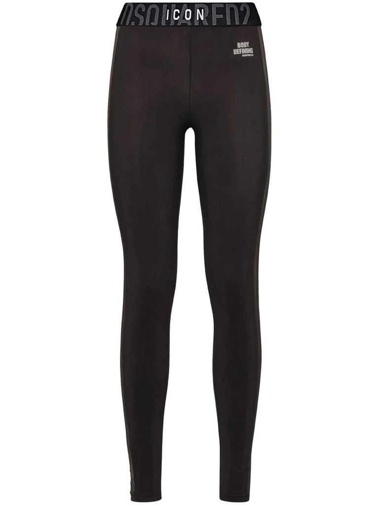 商品DSQUARED2|DSQUARED2 Logo-Waistband Leggings,价格¥1010,第1张图片