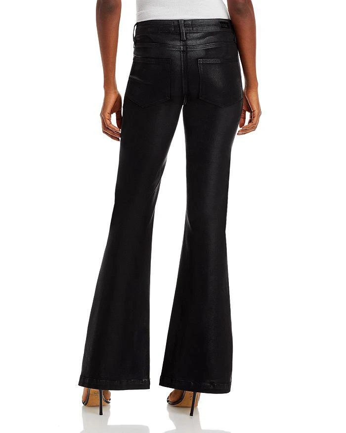 商品Paige|Genevieve High Rise Flare Jeans in Black Coated,价格¥681,第2张图片详细描述
