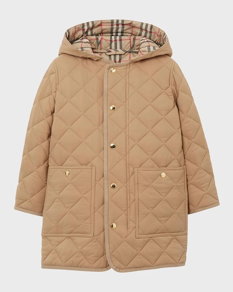 商品Burberry|Kid's Reilly Quilted Coat, Size 3-14,价格¥4173,第1张图片