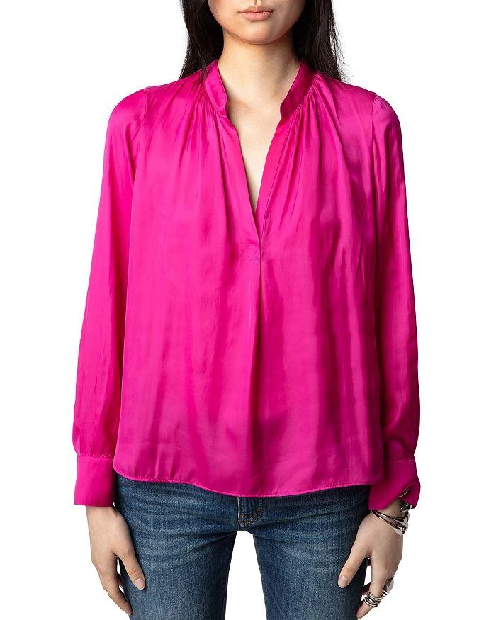 商品Zadig&Voltaire|Tink Satin Blouse,价格¥1453,第1张图片