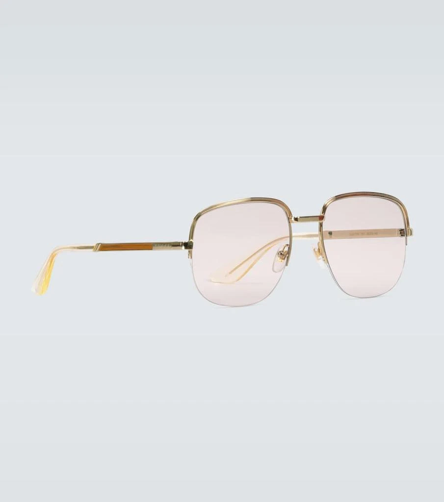 商品Gucci|矩形金属框眼镜,价格¥2205,第4张图片详细描述