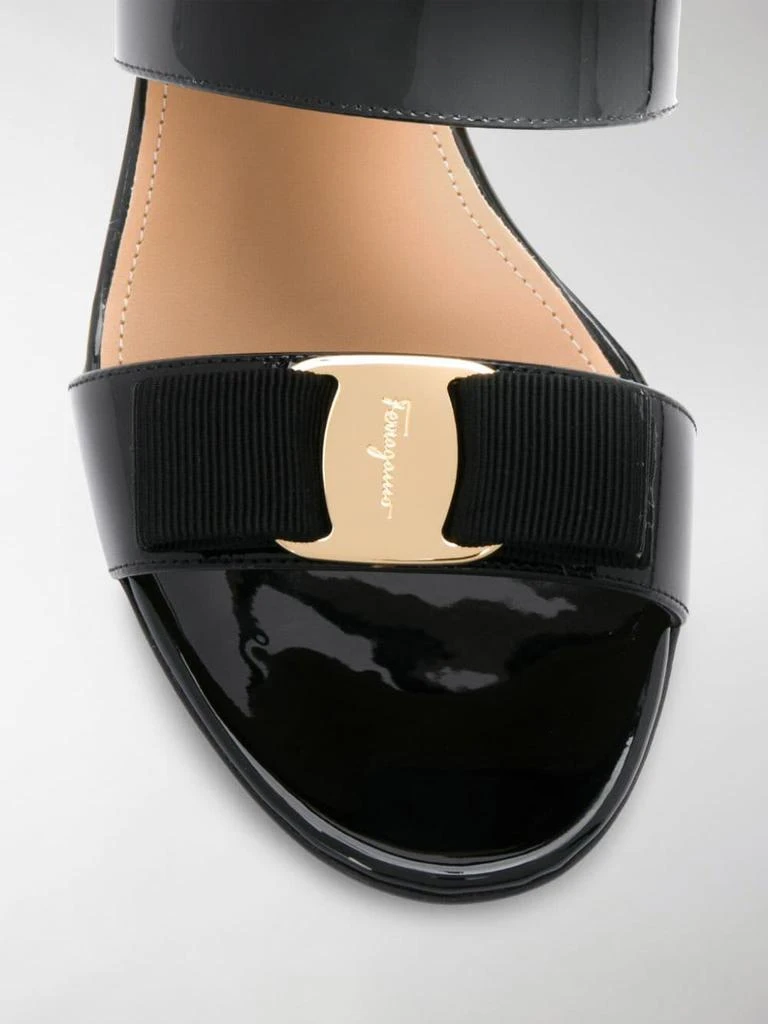 商品Salvatore Ferragamo|SALVATORE FERRAGAMO Giulia Women's 725965 Black Sandal Pump,价格¥2680,第4张图片详细描述