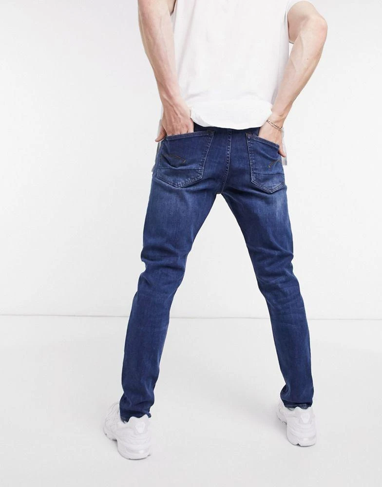 商品G-Star|G-Star 3301 slim in mid wash Exclusive at ASOS,价格¥351,第2张图片详细描述