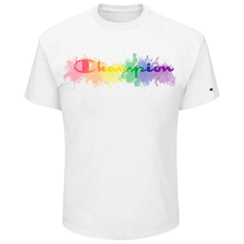 商品CHAMPION|Men's Pride Splatter Logo Graphic Short-Sleeve T-Shirt,价格¥67,第1张图片