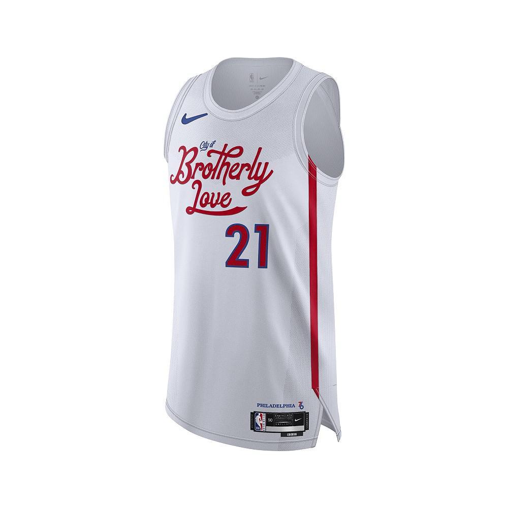 商品NIKE|Men's Joel Embiid White Philadelphia 76ers 2022/23 City Edition Authentic Player Jersey,价格¥1415,第1张图片
