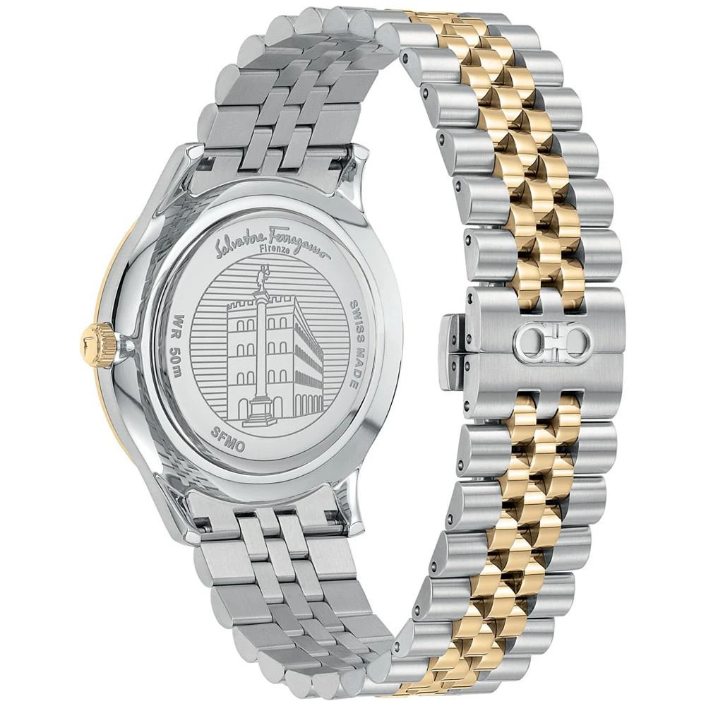 商品Salvatore Ferragamo|Men's Swiss Duo Two Tone Stainless Steel Bracelet Watch 40mm,价格¥6970,第3张图片详细描述