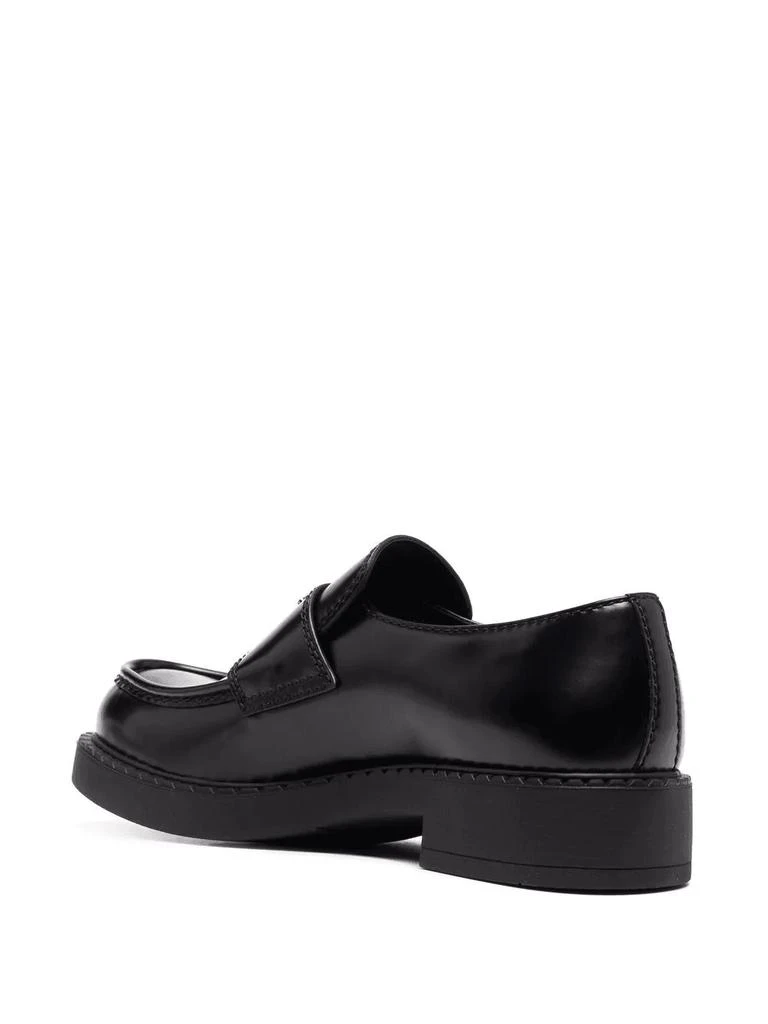 商品Prada|PRADA logo-plaque chunky heel loafers,价格¥7410,第4张图片详细描述