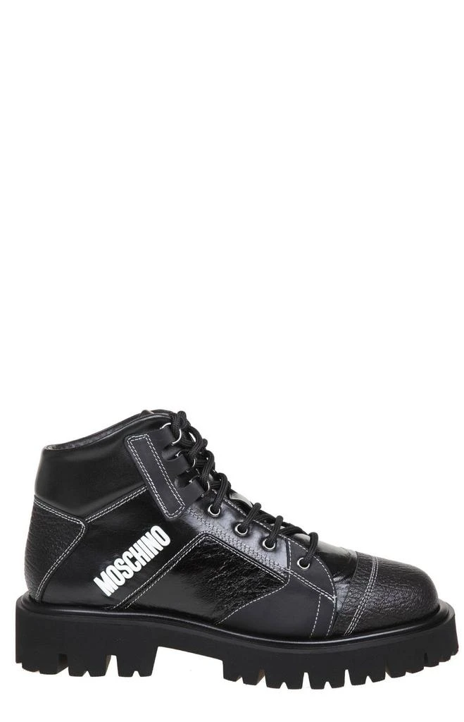 商品Moschino|Moschino Brick Lace-Up Ankle Boots,价格¥3725,第1张图片