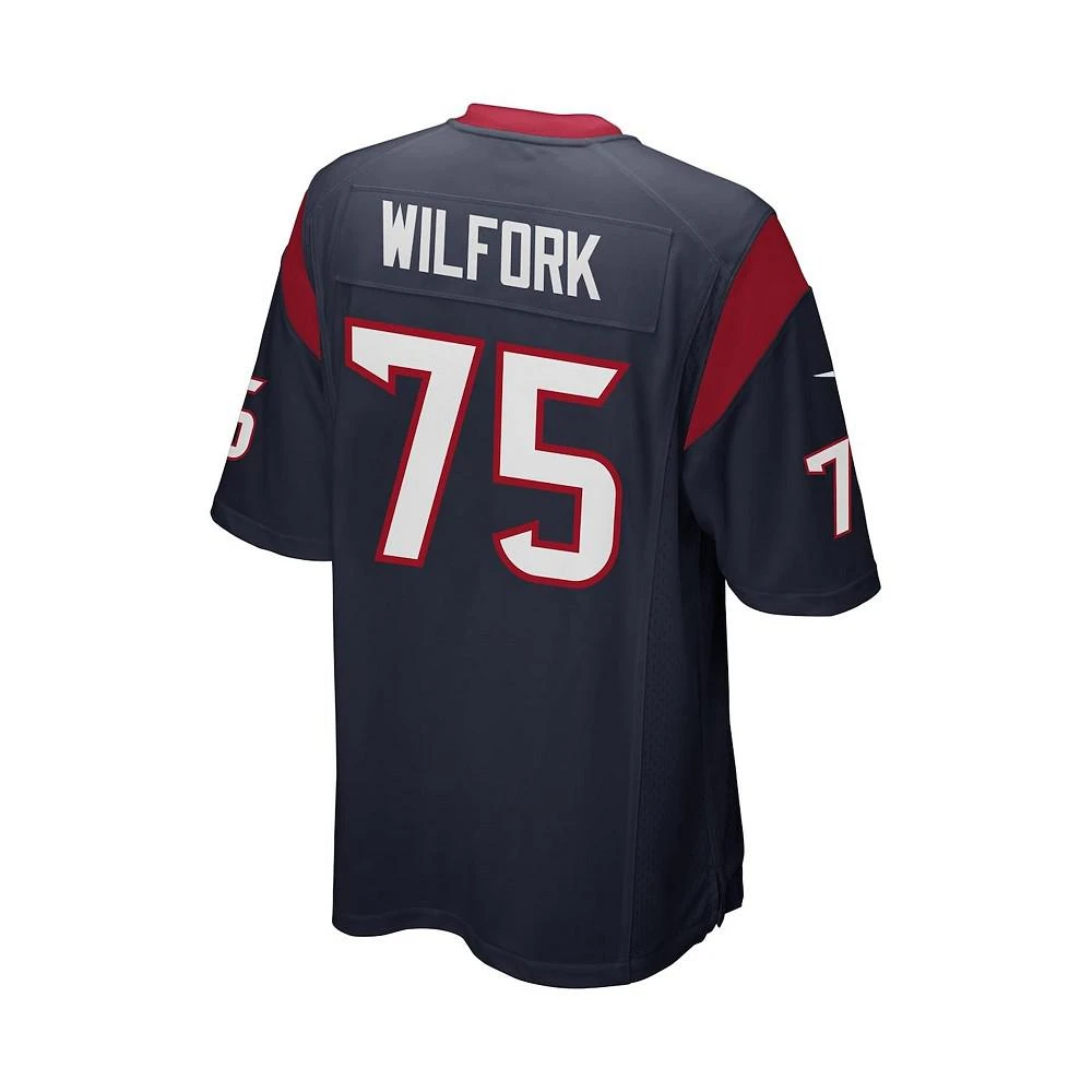 商品NIKE|Men's Vince Wilfork Navy Blue Houston Texans Game Jersey,价格¥600,第4张图片详细描述