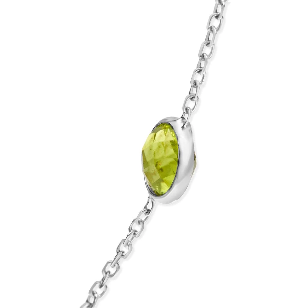 商品Haus of Brilliance|14K White Gold Bezel Set Mixed Gemstone 7 Station Adjustable 18"-24" Necklace,价格¥35793,第3张图片详细描述