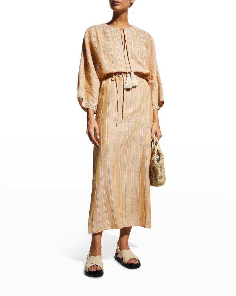 Stripe Long Caftan Dress商品第1张图片规格展示