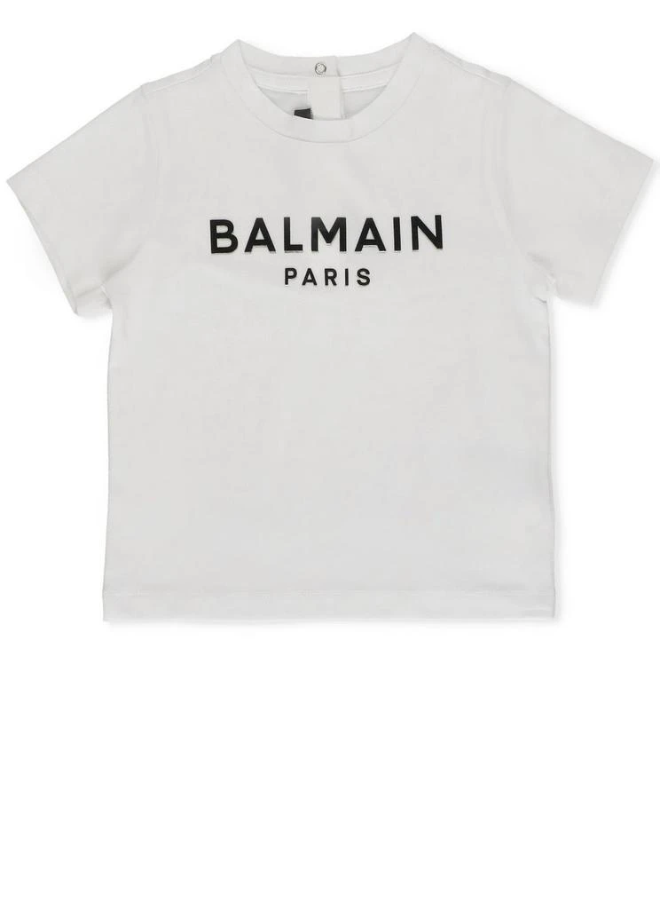 商品Balmain|Balmain Kids Logo Printed Crewneck T-Shirt,价格¥888,第1张图片