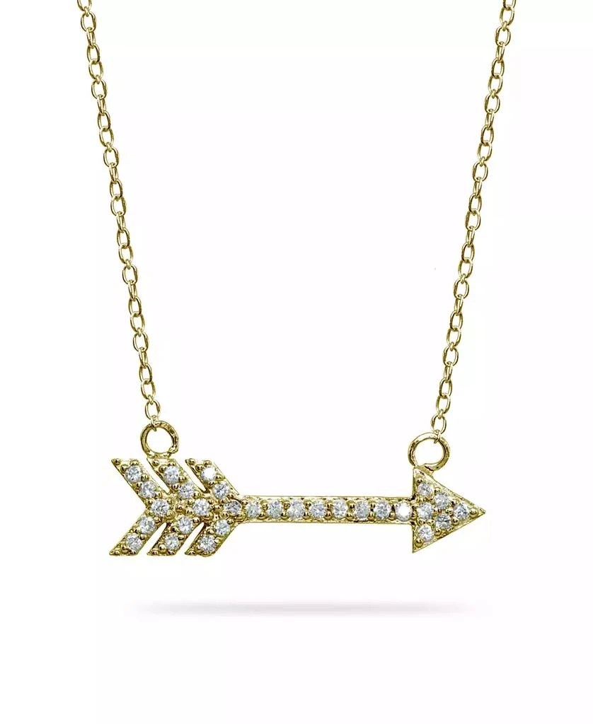 商品Giani Bernini|Cubic Zirconia Arrow Necklace in 18k Gold Plated Sterling Silver or Sterling Silver,价格¥535,第1张图片