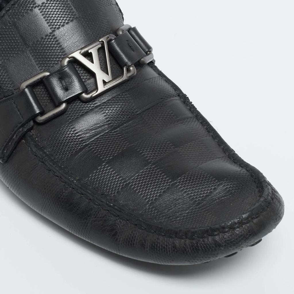 Louis Vuitton Black Leather Damier Infini Hockenheim Slip On Loafers Size 41  商品