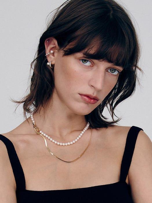 商品hyeres-lor|Colombe Herringbone Necklace 3mm (HL1N28126Y9500),价格¥2443,第1张图片