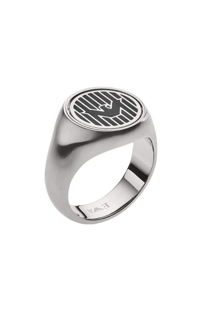 商品Emporio Armani|Reversible Black Onyx Ring,价格¥286,第1张图片
