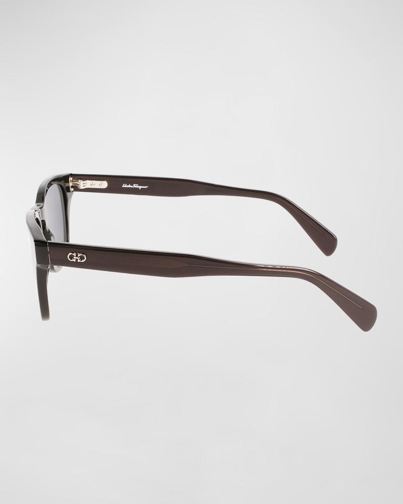 商品Salvatore Ferragamo|Men's Gancini Keyhole-Bridge Square Sunglasses,价格¥2389,第6张图片详细描述