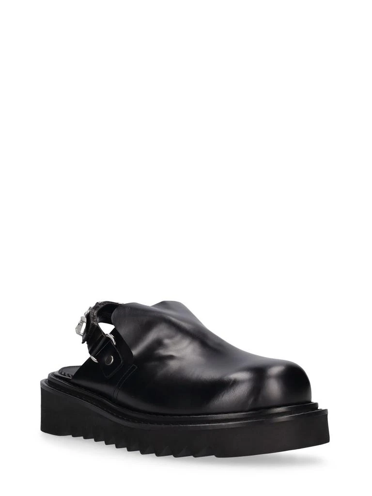 商品Toga Virilis|Black Leather Mules,价格¥1620,第2张图片详细描述