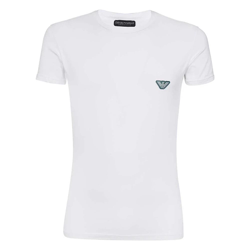 商品[国内直发] Emporio Armani|阿玛尼 SS22 经典鹰标Logo纯色圆领短袖T恤 男款 白色,价格¥247,第1张图片