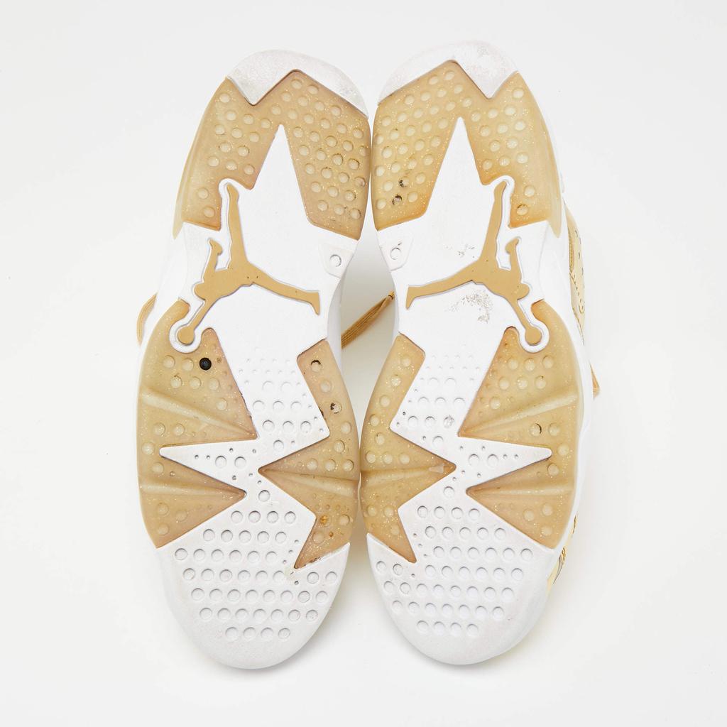 Air Jordans Gold Leather Retro 6 Pinnacle High Top Sneakers Size 45商品第6张图片规格展示
