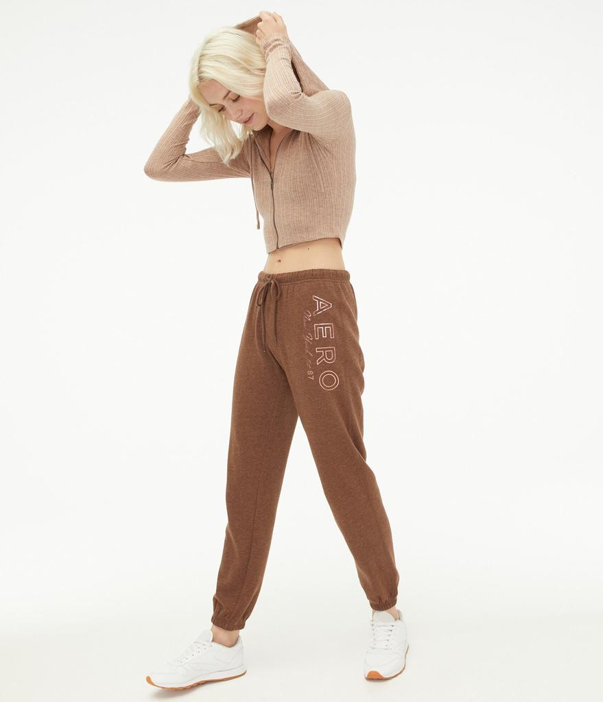 Aeropostale Women's New York Foil Cinched Sweatpants商品第2张图片规格展示