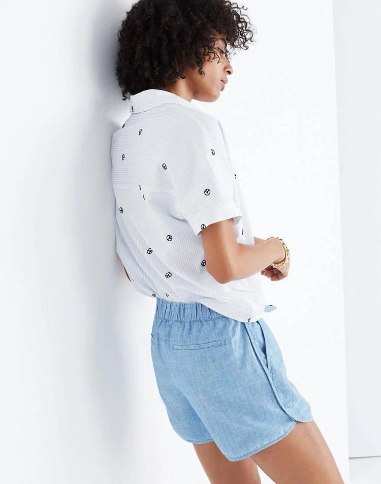 商品Madewell|Chambray Pull-On Shorts,价格¥238,第2张图片详细描述