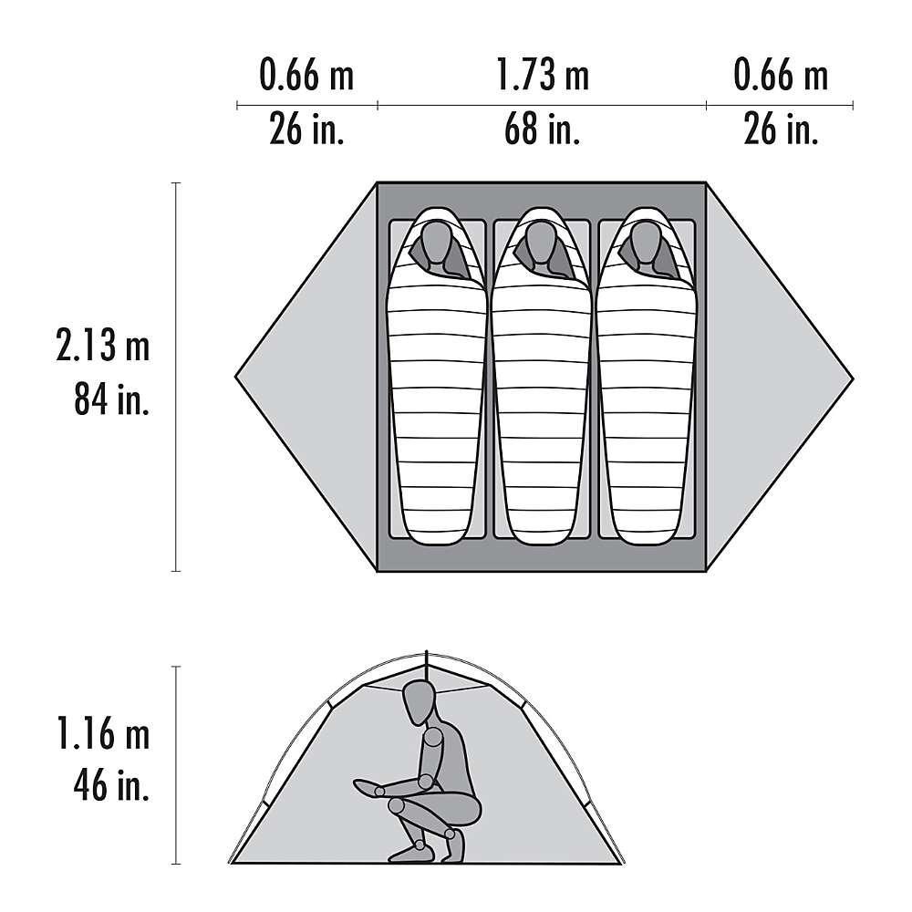 商品MSR|MSR Hubba Hubba 3P Tent,价格¥3190,第6张图片详细描述
