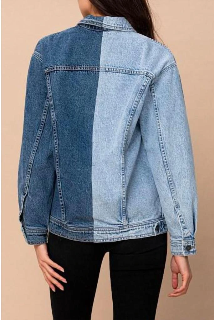 商品HIDDEN|Women's Patch Oversized Denim Jacket In Light Blue,价格¥438,第3张图片详细描述